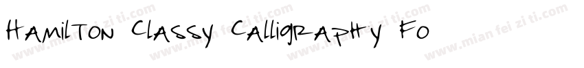 Hamilton Classy Calligraphy Font字体转换